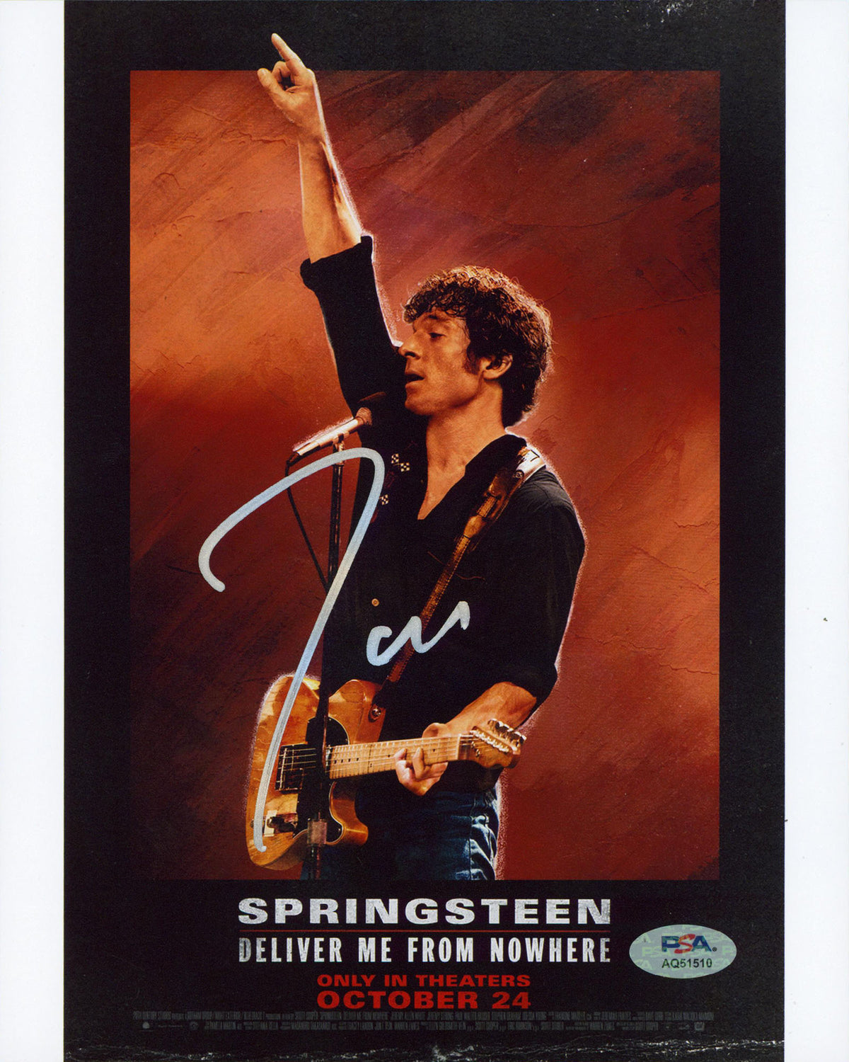 Jeremy Allen White Springsteen Authentic Signed 8x10 Photo PSA/DNA #AQ51510