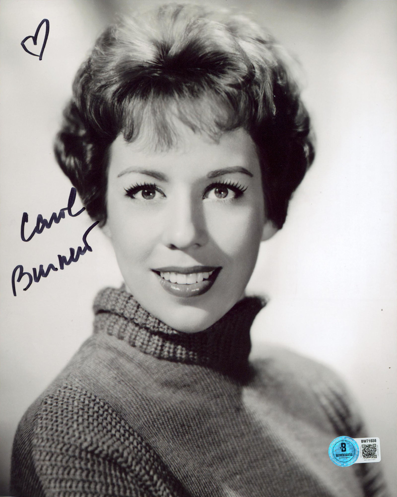Carol Burnett The Carol Burnett Show Authentic Signed 8x10 Photo BAS #BW71038