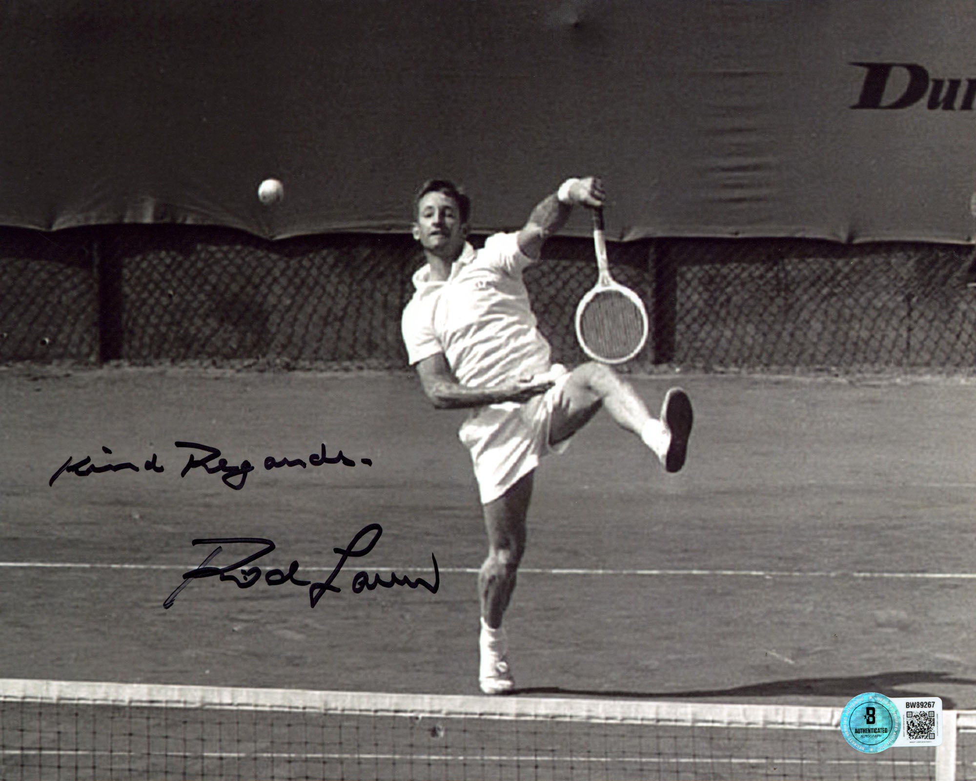 Rod Laver "Kind Regards" Authentic Signed 8x10 Horizontal Photo BAS 5