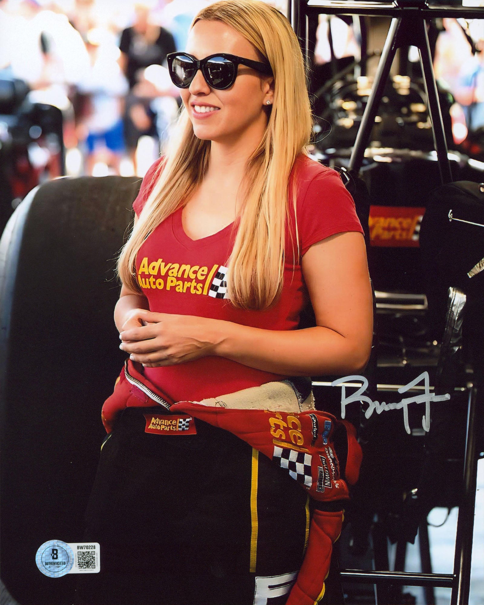 Brittany Force NHRA Authentic Signed 8x10 Vertical Photo Autographed BAS 2