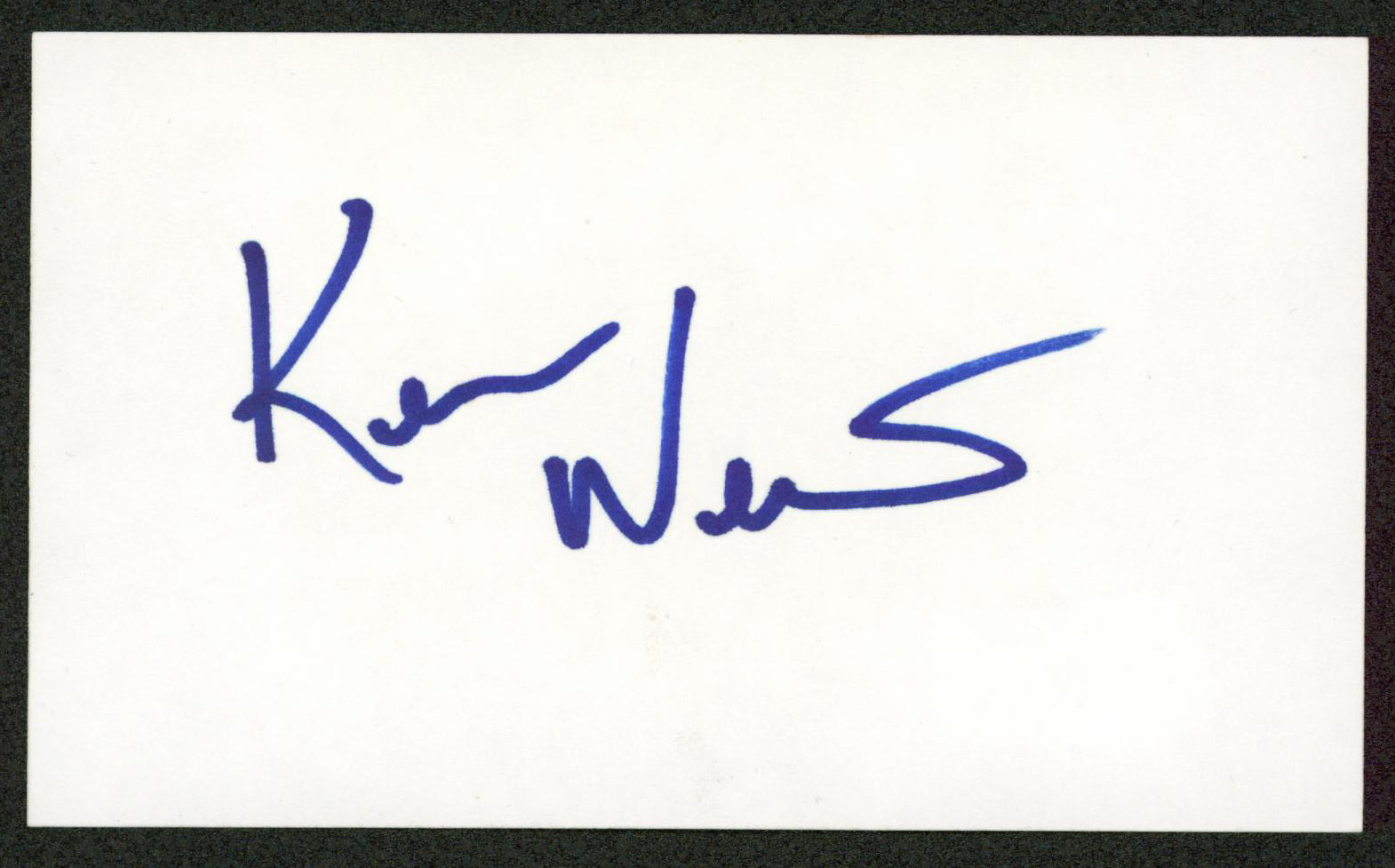 Kevin Weiss Alias Authentic Signed 3x5 Index Card Autographed BAS #BP50624