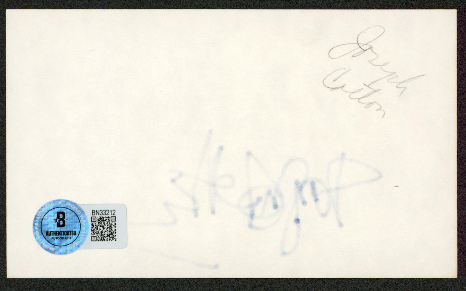 Hazel Court The Raven Authentic Signed 3x5 Index Card Autographed BAS #BN33212