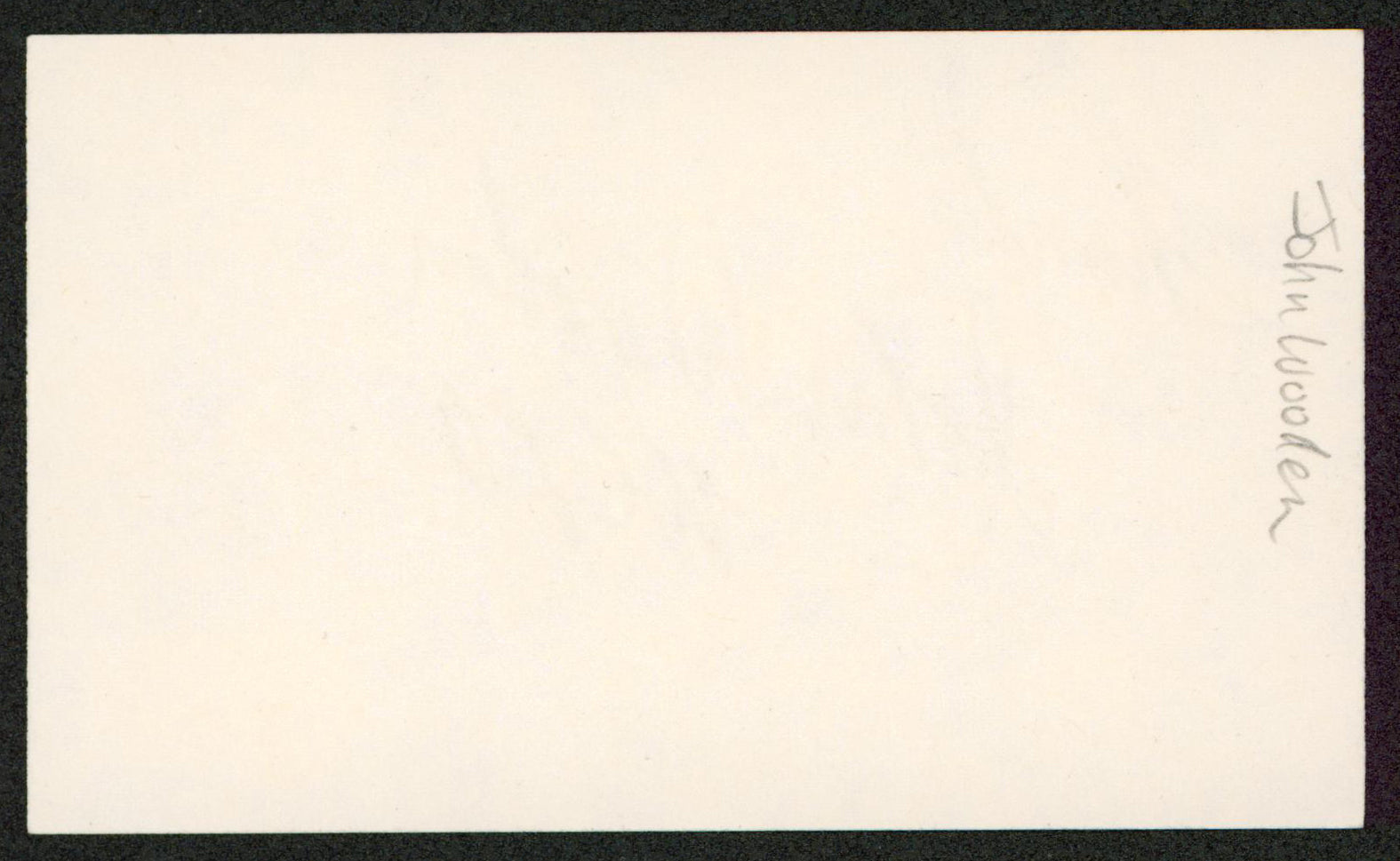 UCLA John Wooden "Thanks" Authentic Signed 3x5 Index Card BAS #BL98036