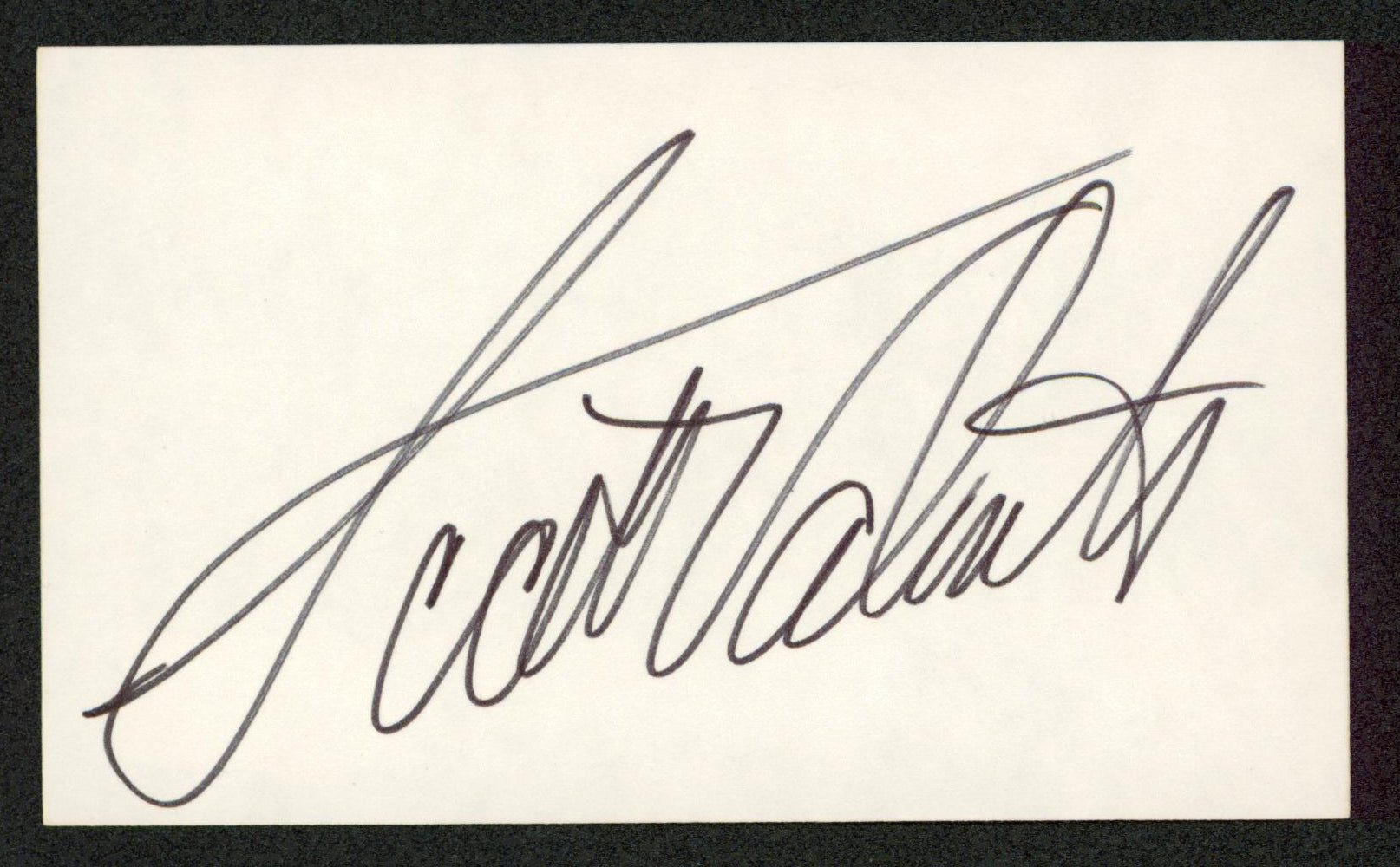 Scott Valentine Family Ties Authentic Signed 3x5 Index Card BAS #BW70010