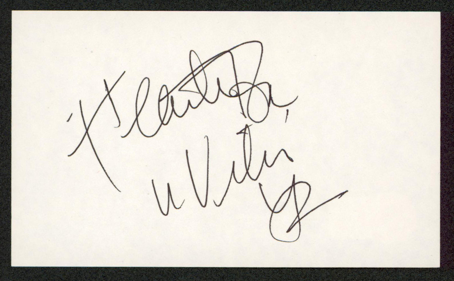 Heather Tom The Young and Restless Authentic Signed 3x5 Index Card BAS #BW70013