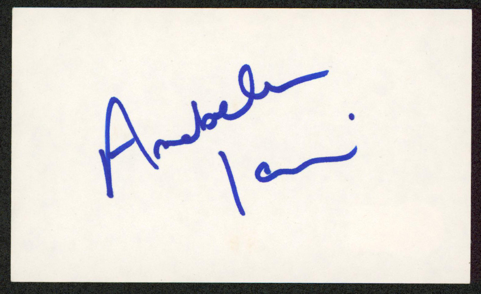 Annabelle Sciorra The Sopranos Authentic Signed 3x5 Index Card BAS #BW70023