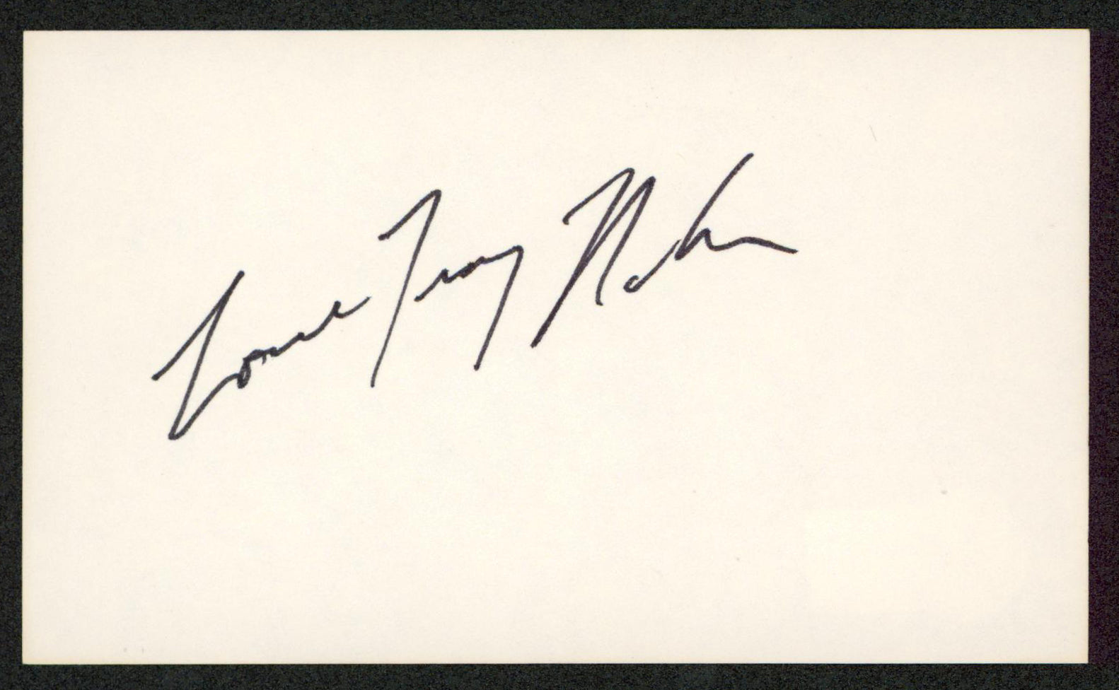 Tracy Nelson Melrose Place Authentic Signed 3x5 Index Card BAS #BW70027
