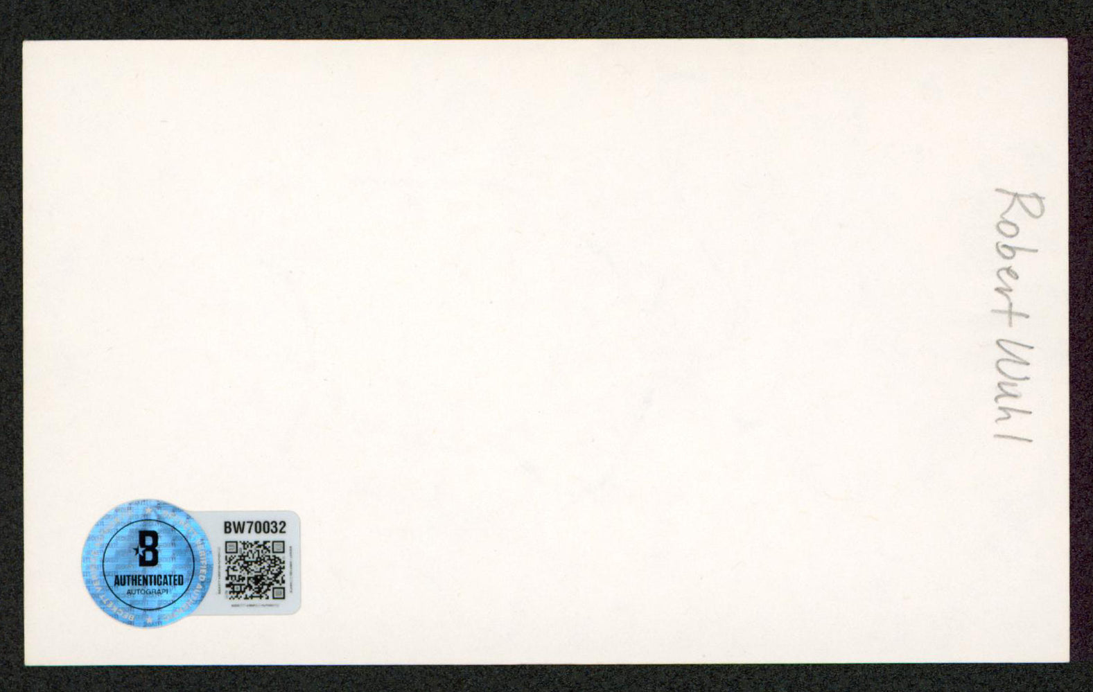 Robert Wuhl Arliss Authentic Signed 3x5 Index Card Autographed BAS #BW70032