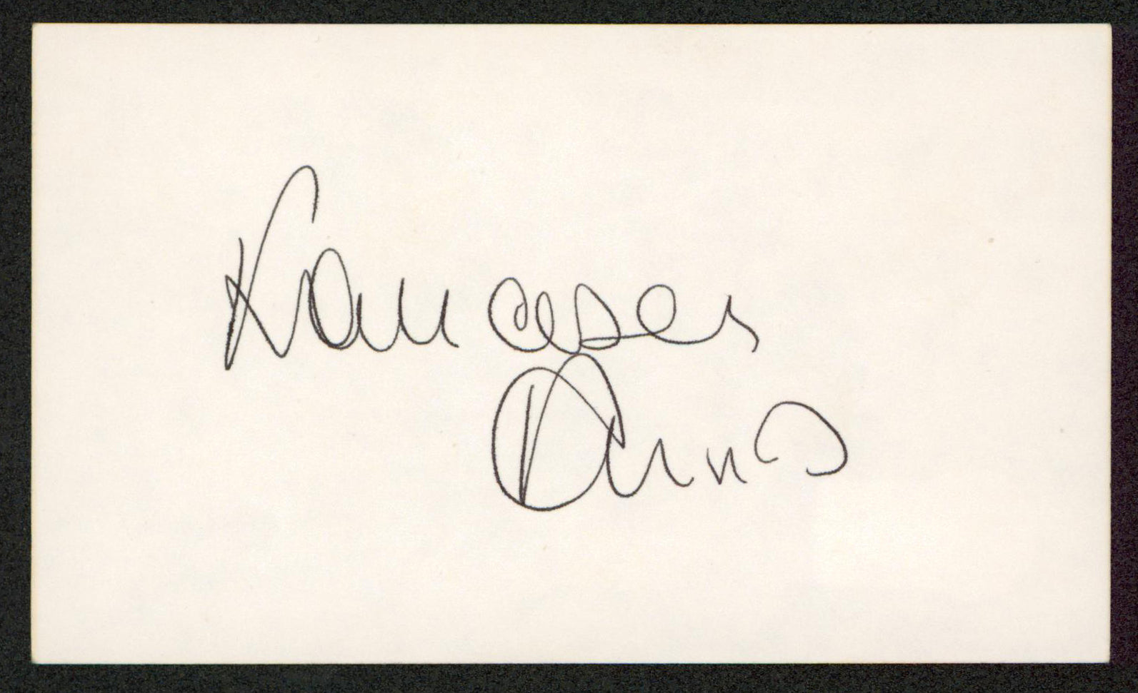 Francesca Annis Macbeth Authentic Signed 3x5 Index Card Autographed BAS #BW70047