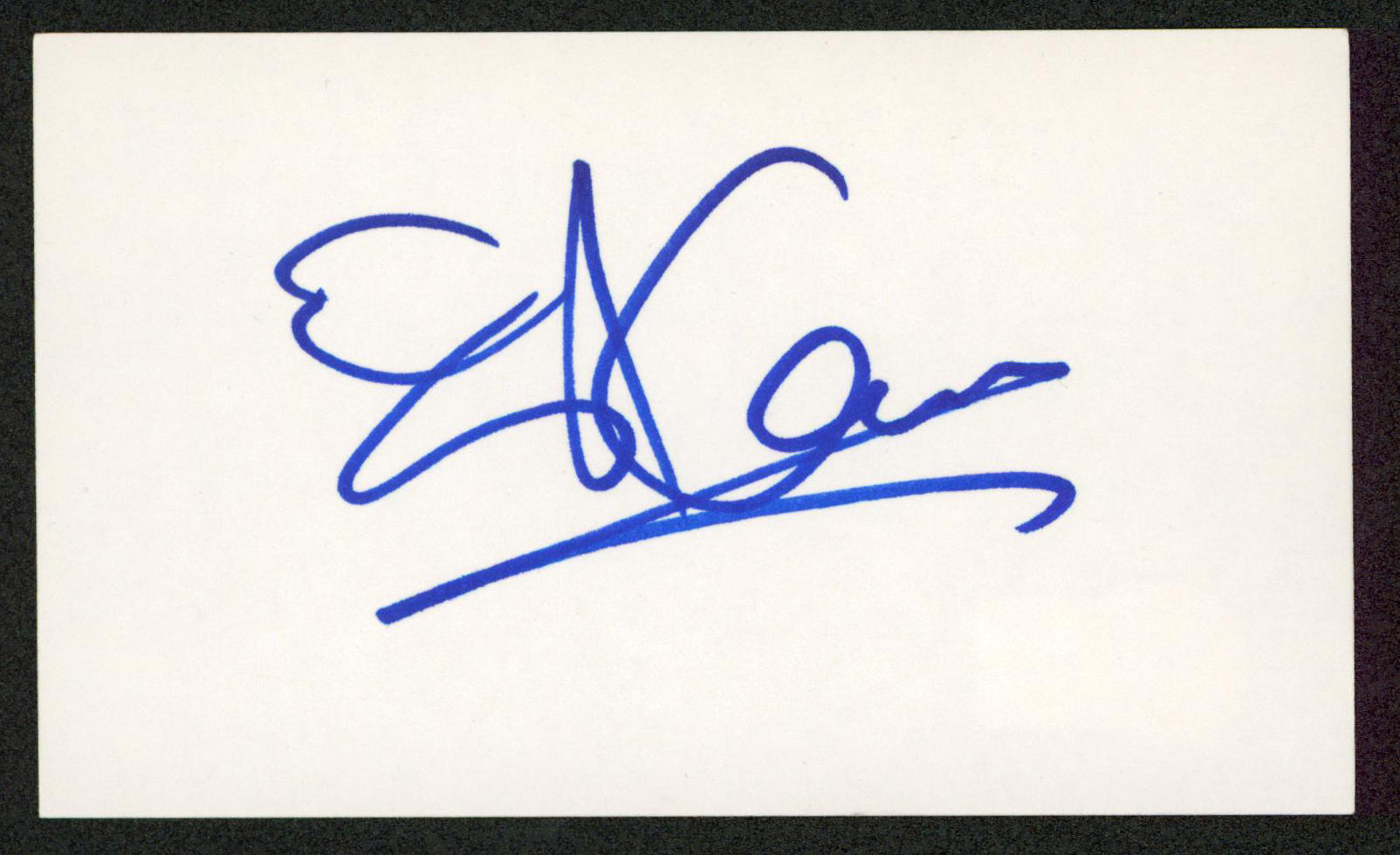 Ed Ames Murder, She Wrote Authentic Signed 3x5 Index Card BAS #BW70061
