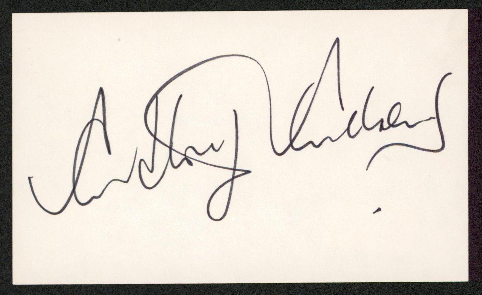 Anthony Andrews Brideshead Revisited Signed 3x5 Index Card BAS #BW70070