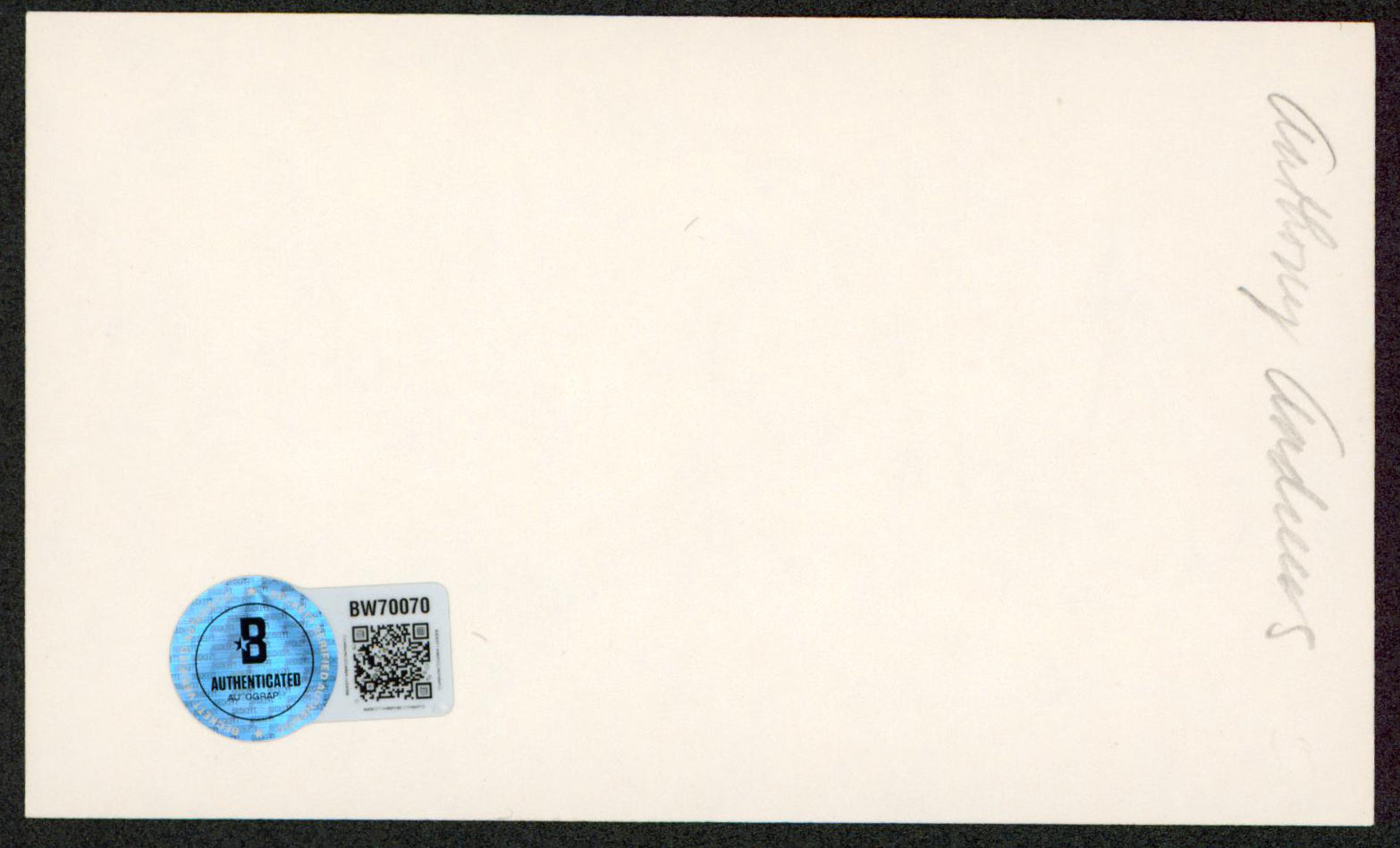 Anthony Andrews Brideshead Revisited Signed 3x5 Index Card BAS #BW70070