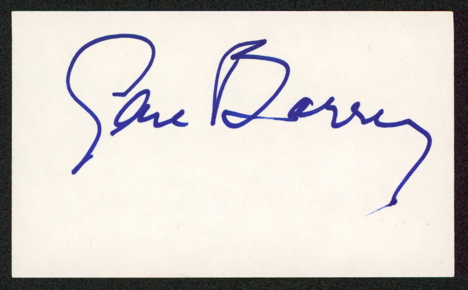 Gene Barry Bat Masterson Authentic Signed 3x5 Index Card BAS #BW70072