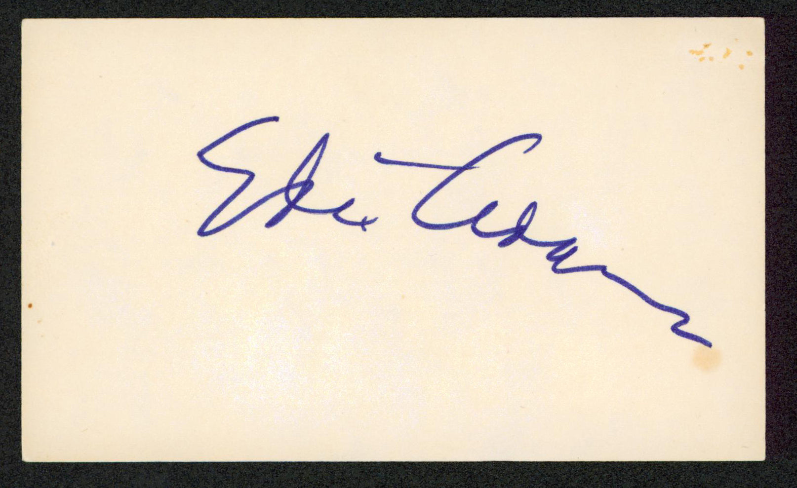 Edie Adams It's a Mad, Mad, Mad, Mad World Signed 3x5 Index Card BAS #BW70078