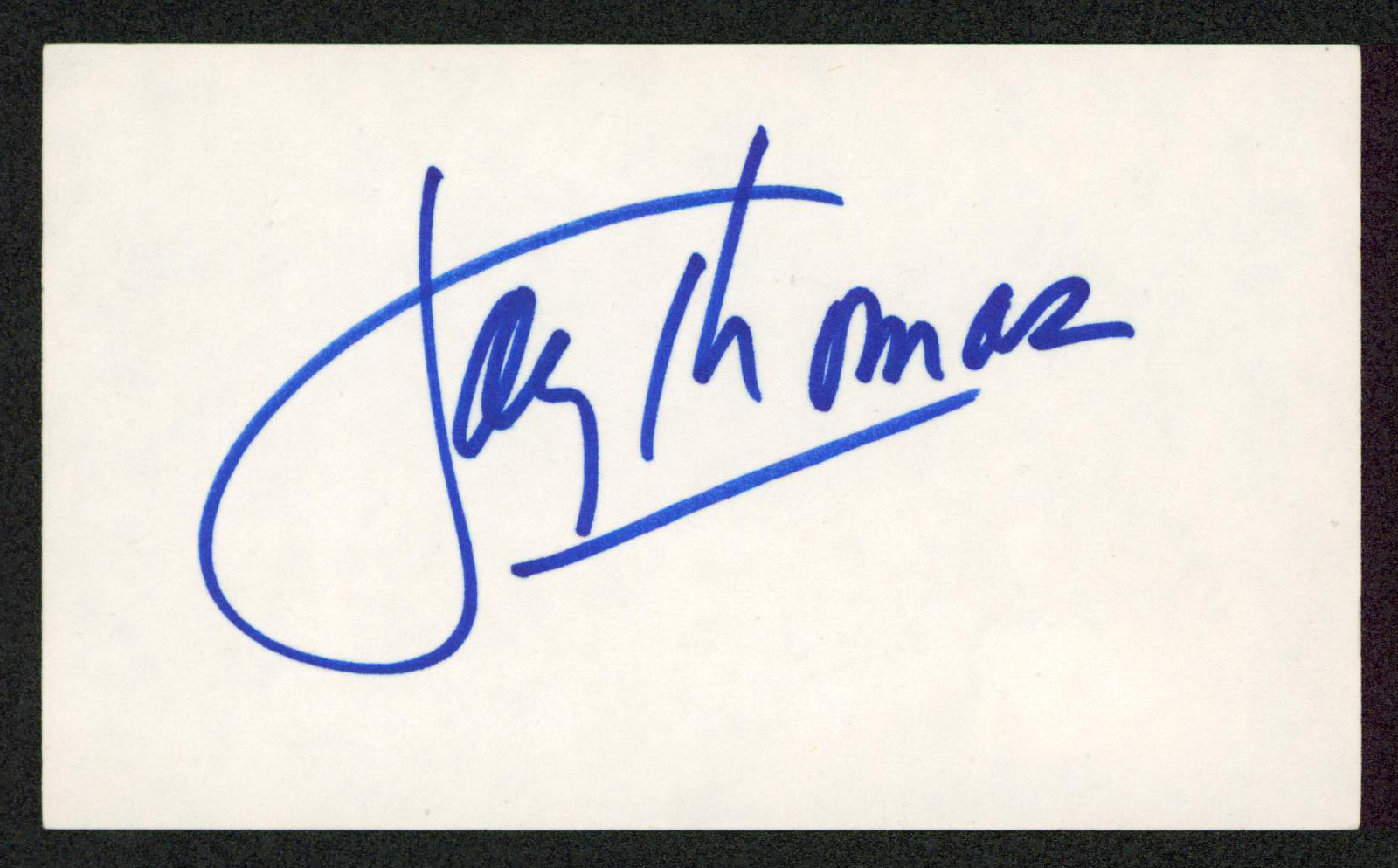 Jay Thomas Mork & Mindy Authentic Signed 3x5 Index Card Autographed BAS #BW35483