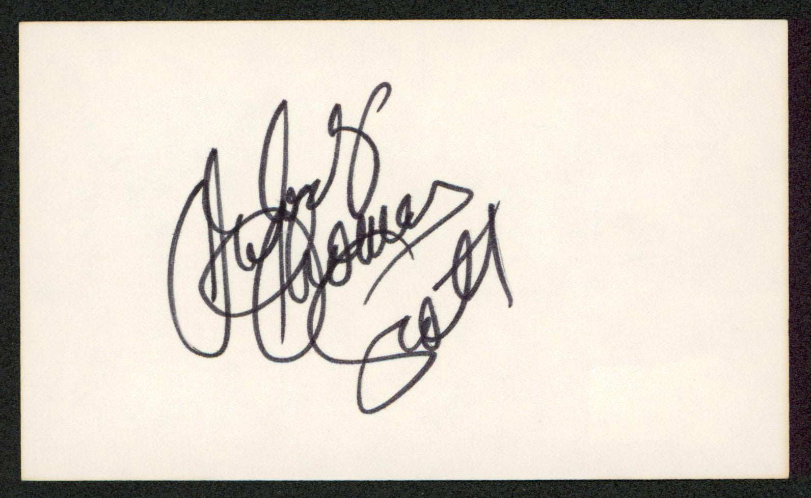 Melody Thomas Scott The Young and Restless Signed 3x5 Index Card BAS #BW35484