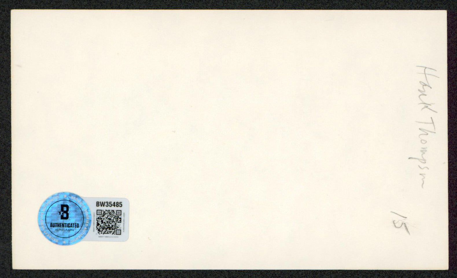 Hank Thompson Country Musician "91" Authentic Signed 3x5 Index Card BAS #BW35485
