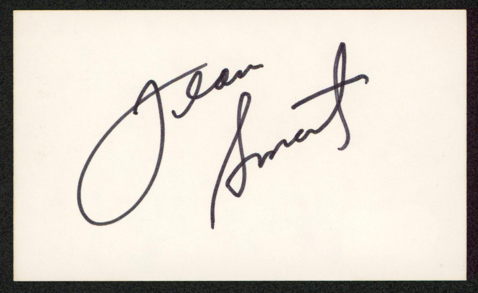 Jean Smart Watchmen Authentic Signed 3x5 Index Card Autographed BAS #BW35498