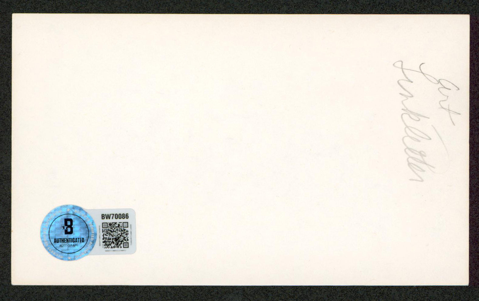Art Linkletter House Party Authentic Signed 3x5 Index Card BAS #BW70086