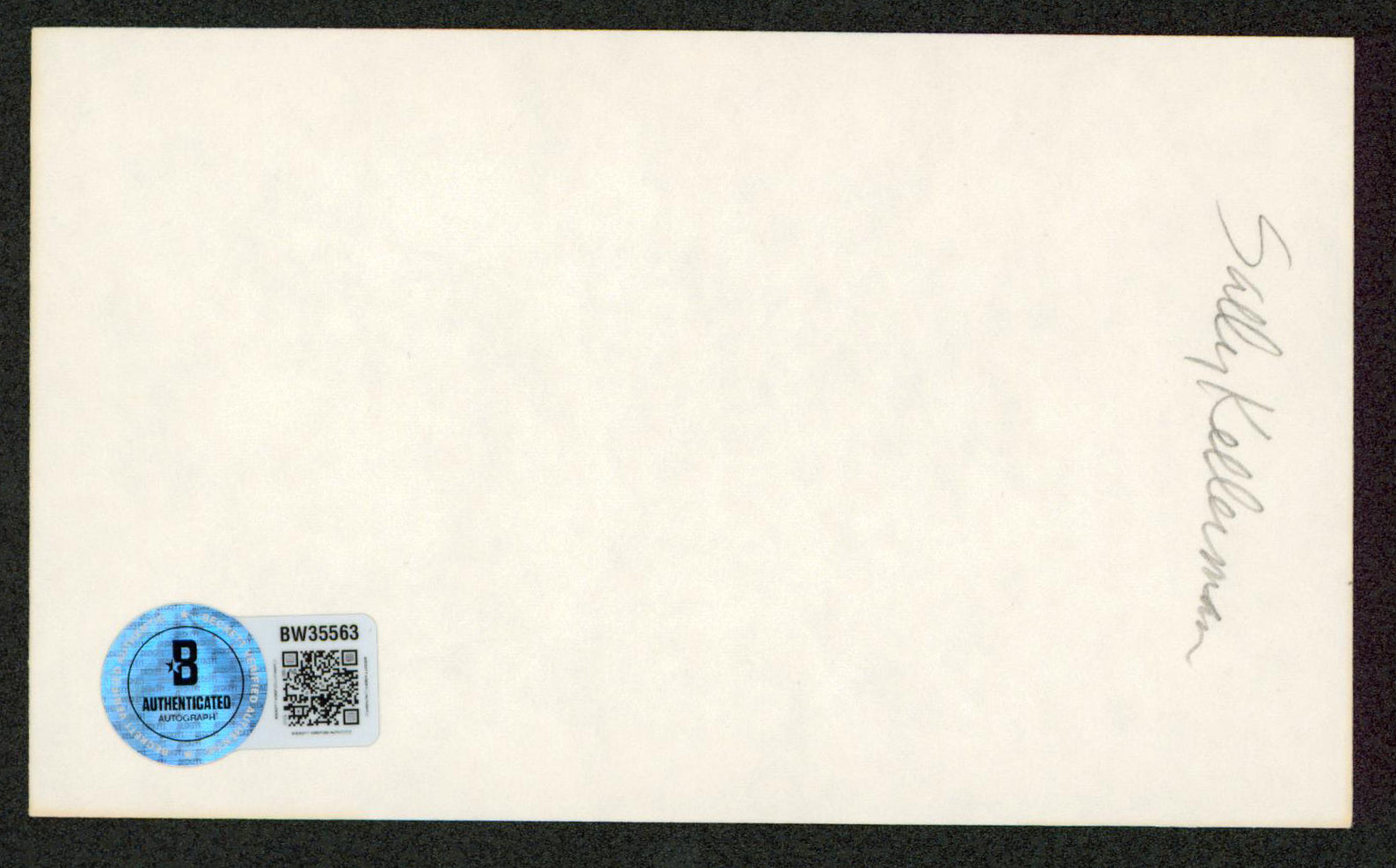 Sally Kellerman M*A*S*H Authentic Signed 3x5 Index Card Autographed BAS #BW35563