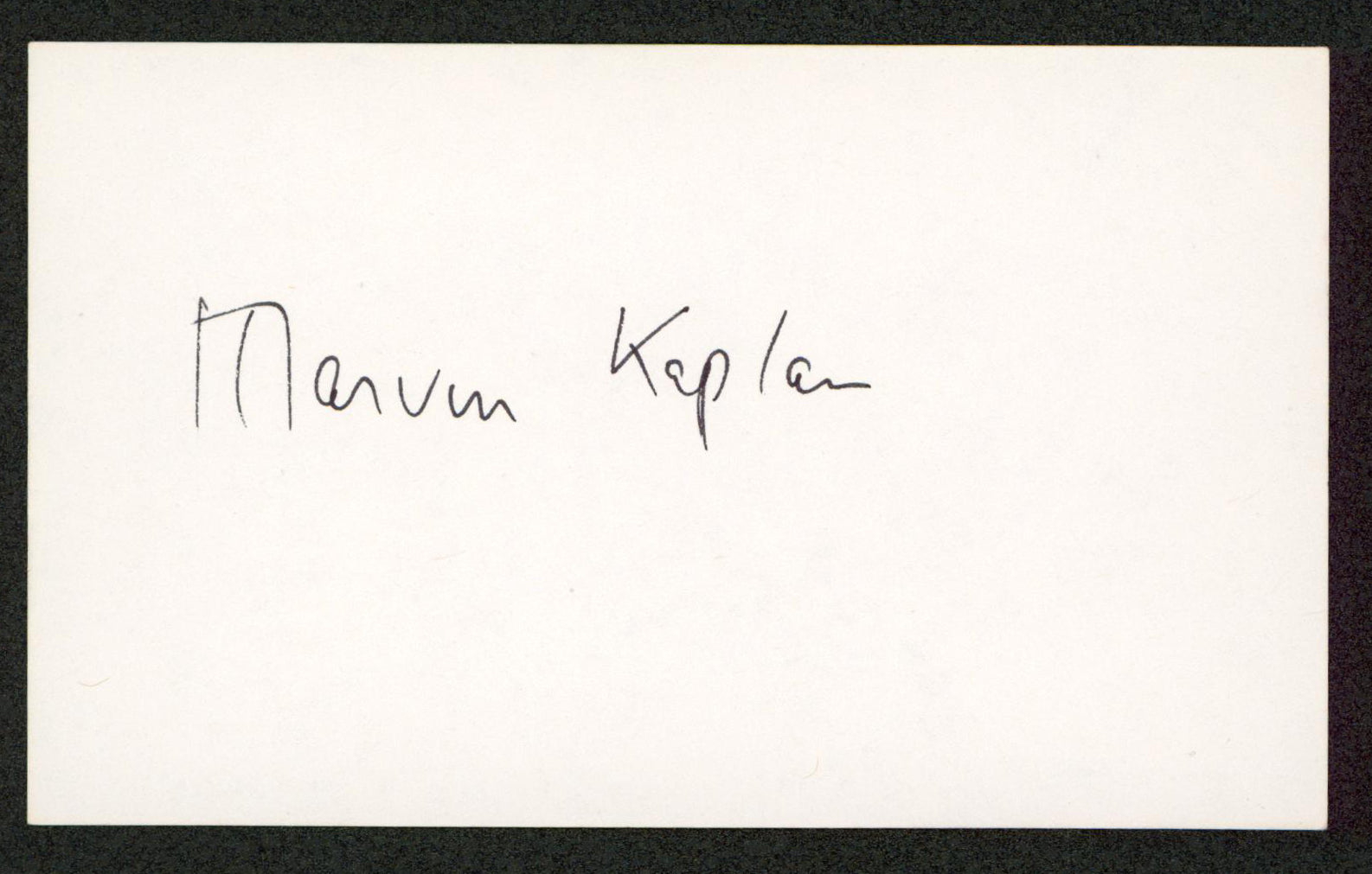 Marvin Kaplan Top Cat Authentic Signed 3x5 Index Card Autographed BAS #BW35562