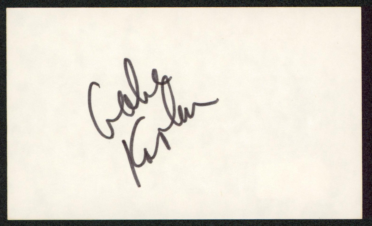 Gabe Kaplan Lewis & Clark Authentic Signed 3x5 Index Card BAS #BW35561