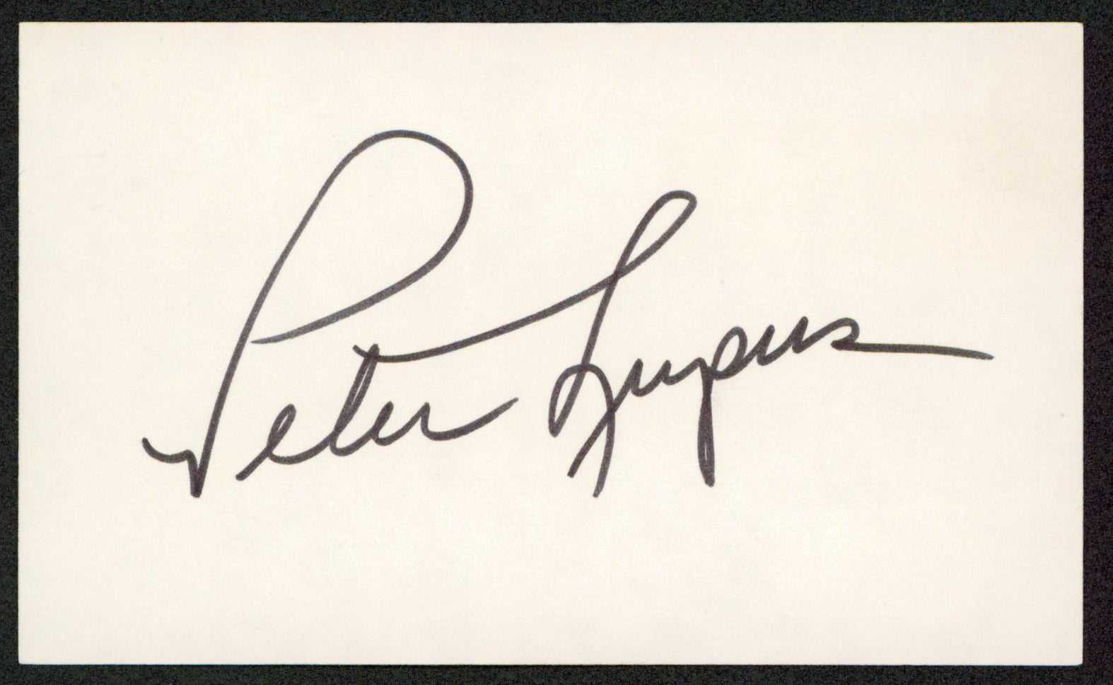 Peter Lupus Mission: Impossible Authentic Signed 3x5 Index Card BAS #BW35557