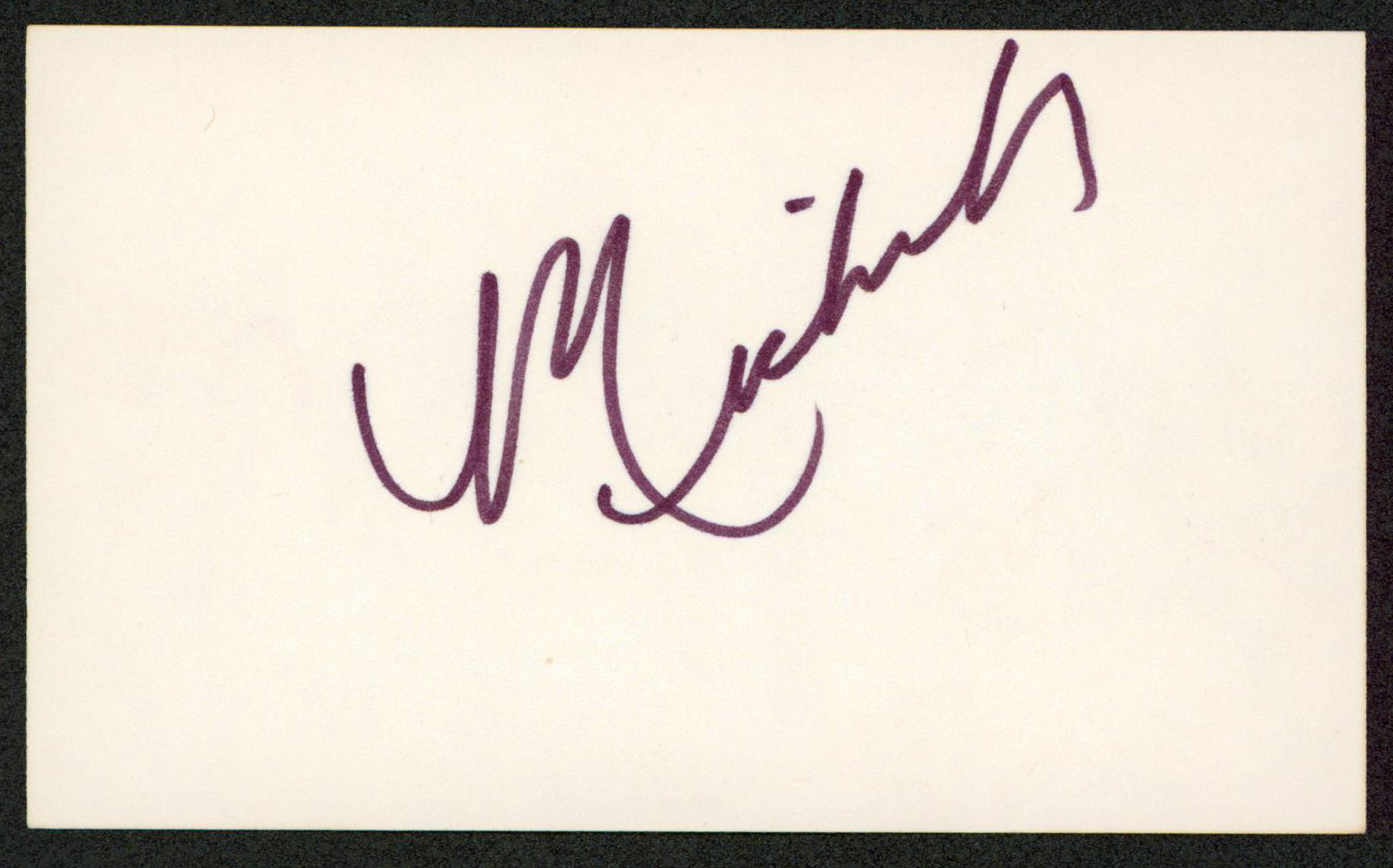 Michelle Johnson The Love Boat Authentic Signed 3x5 Index Card BAS #BW35545