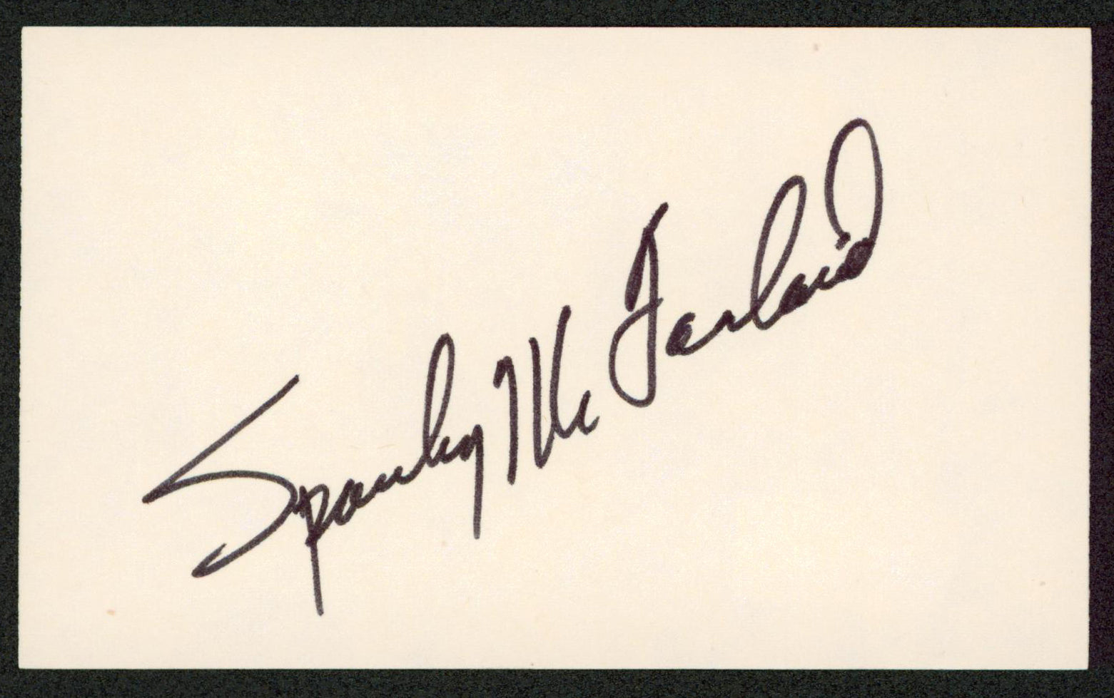 Spanky McFarland The Little Rascals Authentic Signed 3x5 Index Card BAS #BW35541