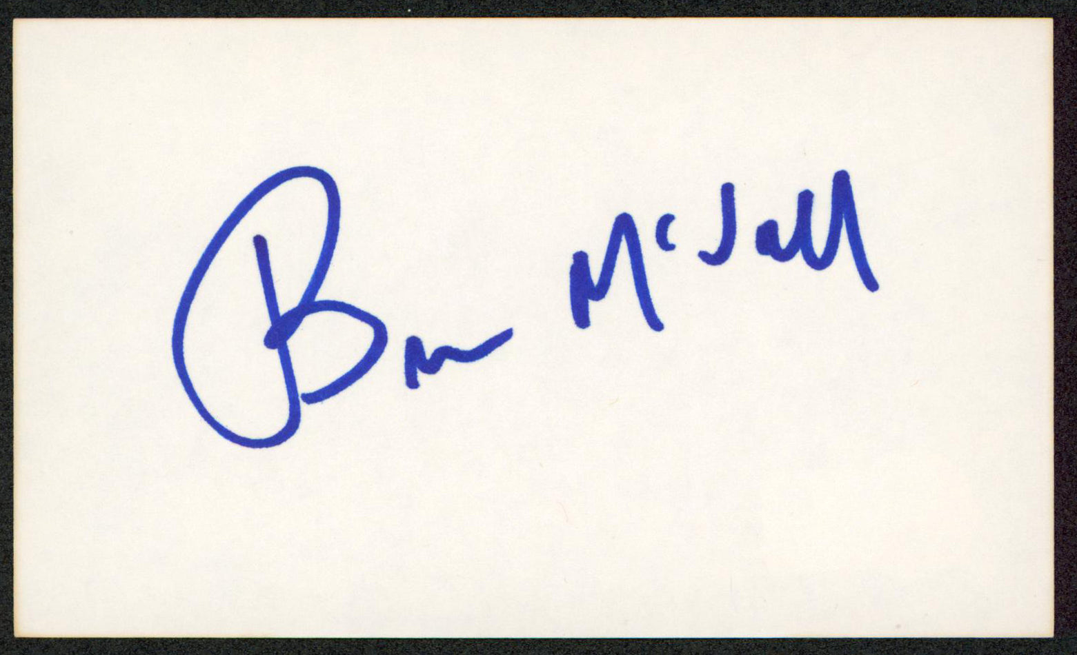 Bruce McNall American Executive Authentic Signed 3x5 Index Card BAS #BW35535
