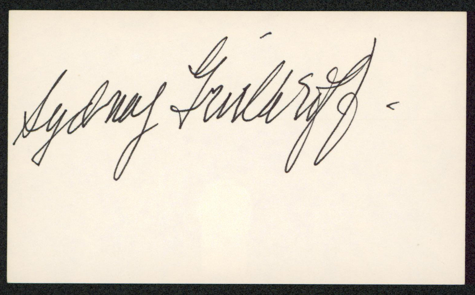 Sydney Guilaroff The Time Machine Authentic Signed 3x5 Index Card BAS #BW35530