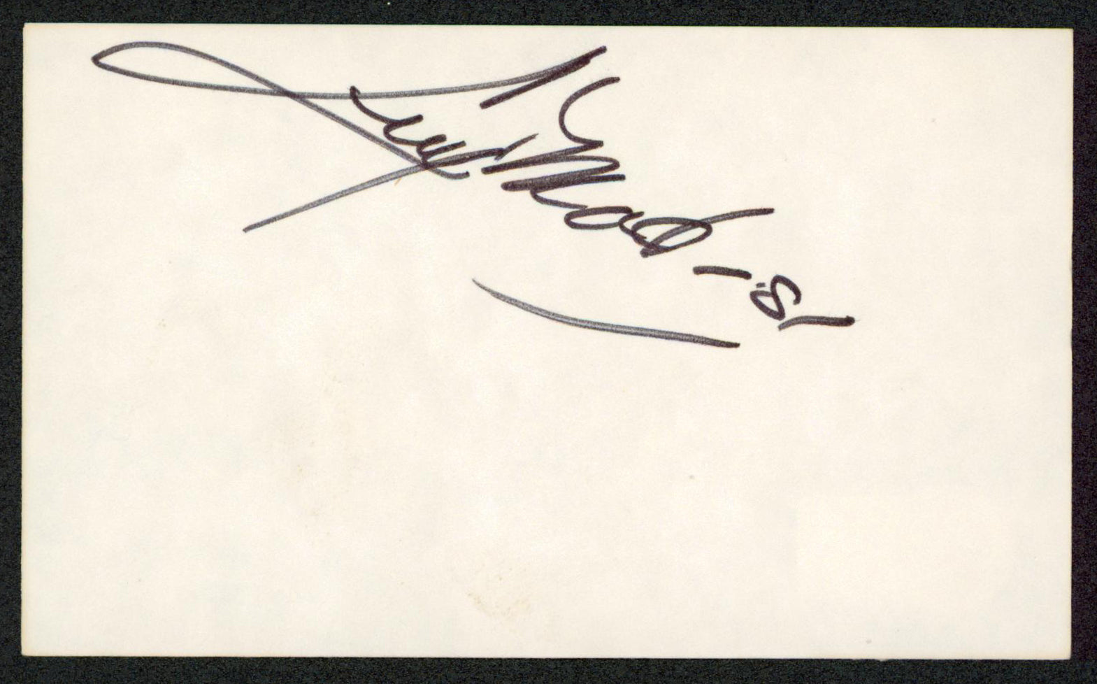 Guy Madison The Adventures Wild Bill Hickok Signed 3x5 Index Card BAS #BW35524