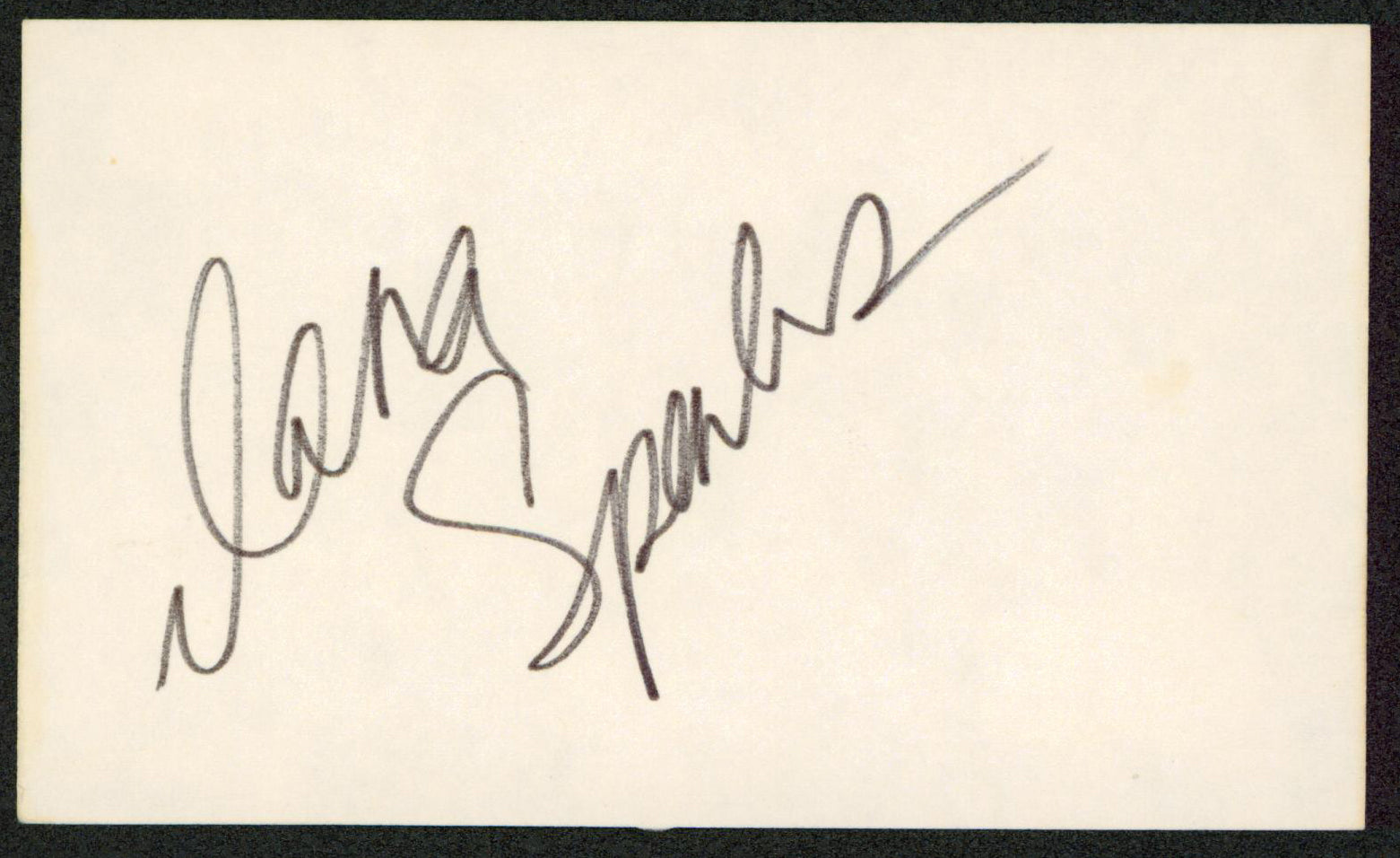 Dana Sparks Thats Life! Authentic Signed 3x5 Index Card Autographed BAS #BW35517