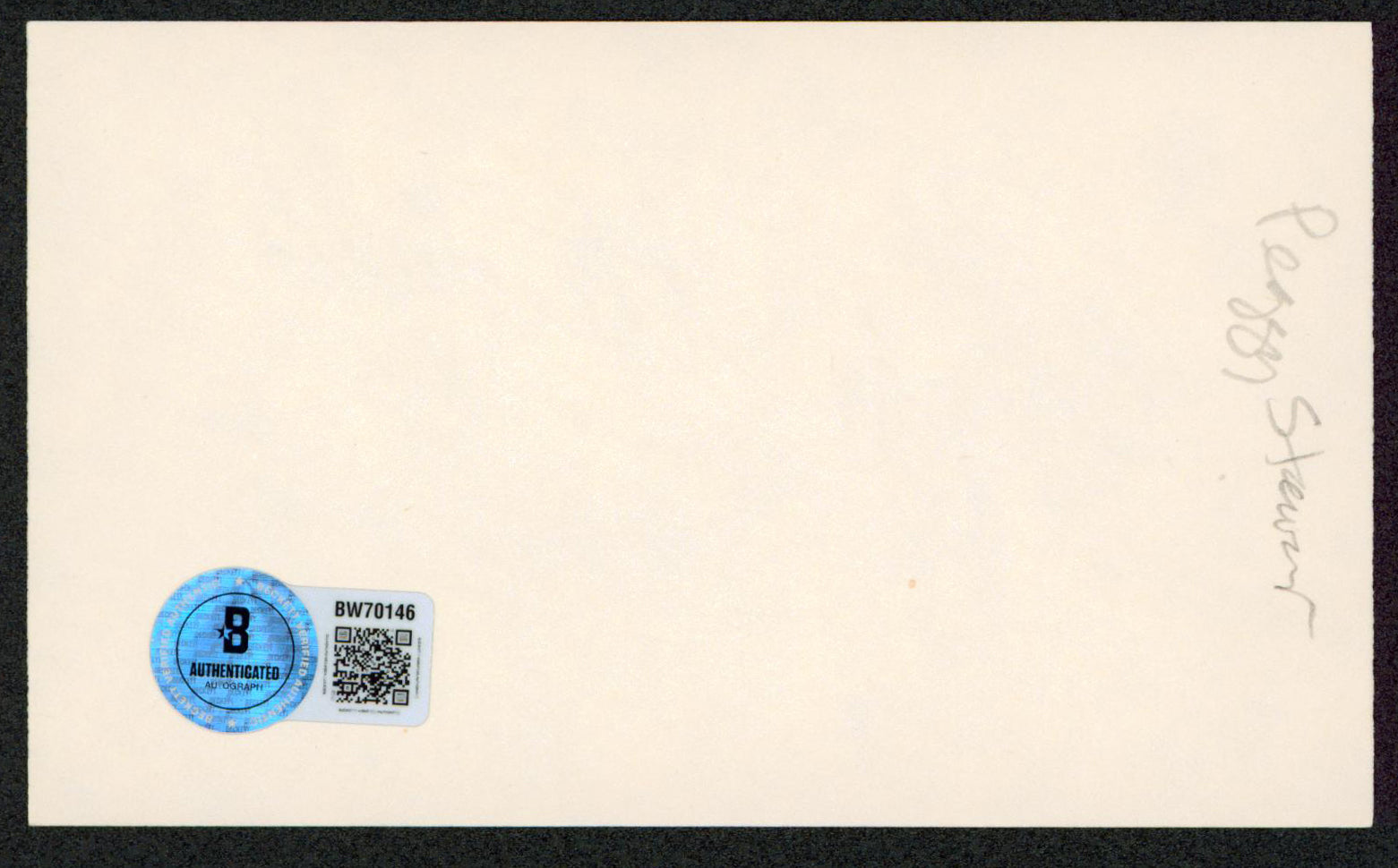 Peggy Stewart That's My Boy Authentic Signed 3x5 Index Card BAS #BW70146