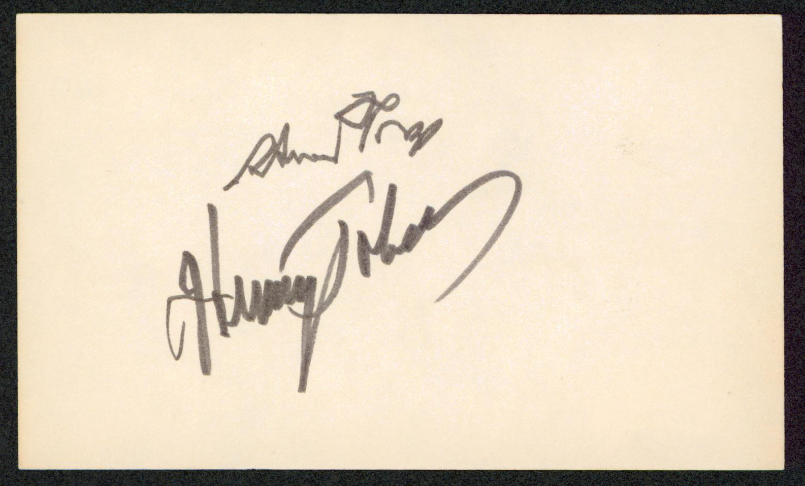 Henry Tobias American Songwriter Authentic Signed 3x5 Index Card BAS #BW70142