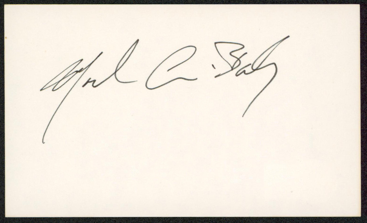 Mark Baker Peppa Pig Authentic Signed 3x5 Index Card Autographed BAS #BW70134