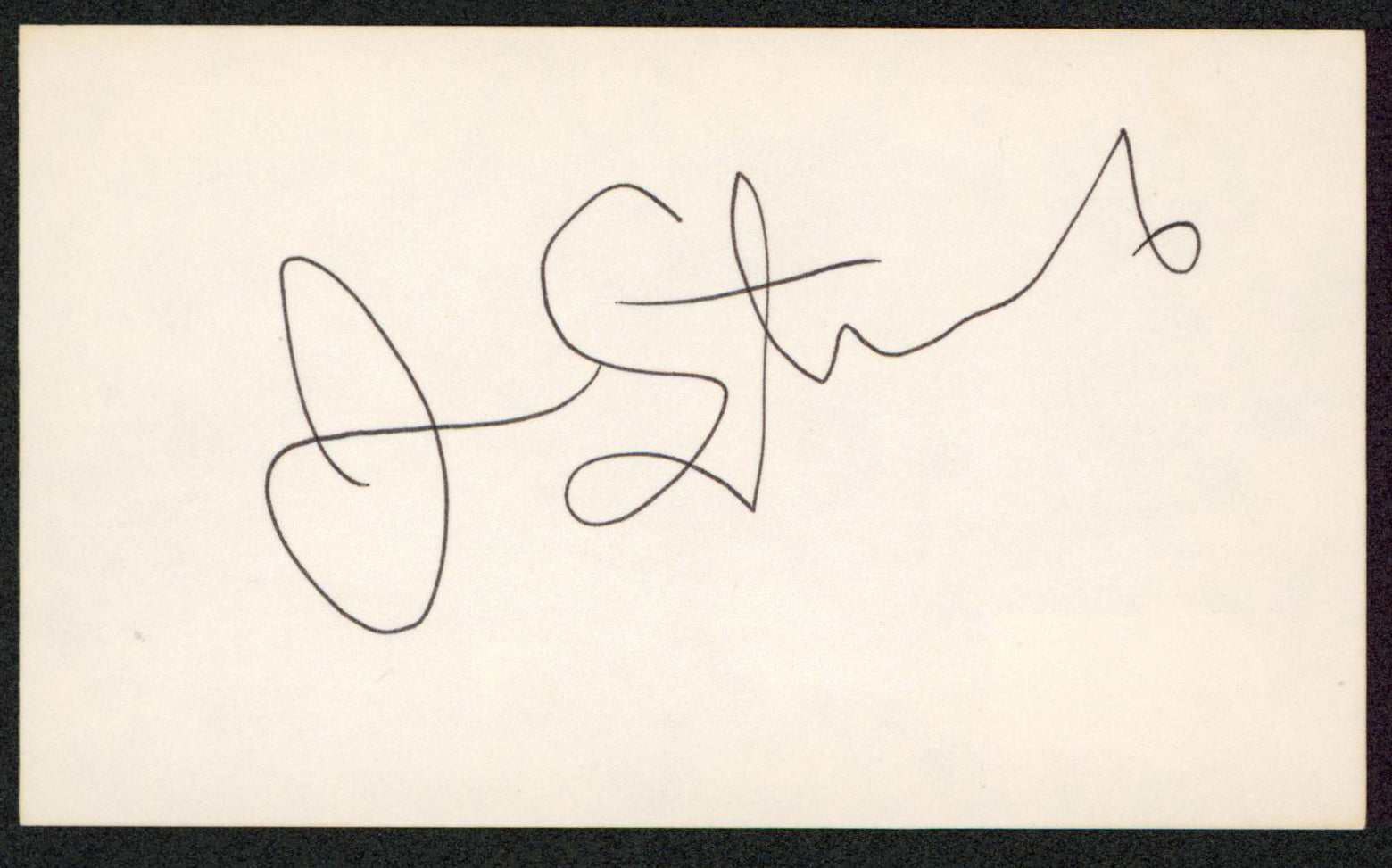 Jon Stewart The Daily Show Authentic Signed 3x5 Index Card BAS #BW70121