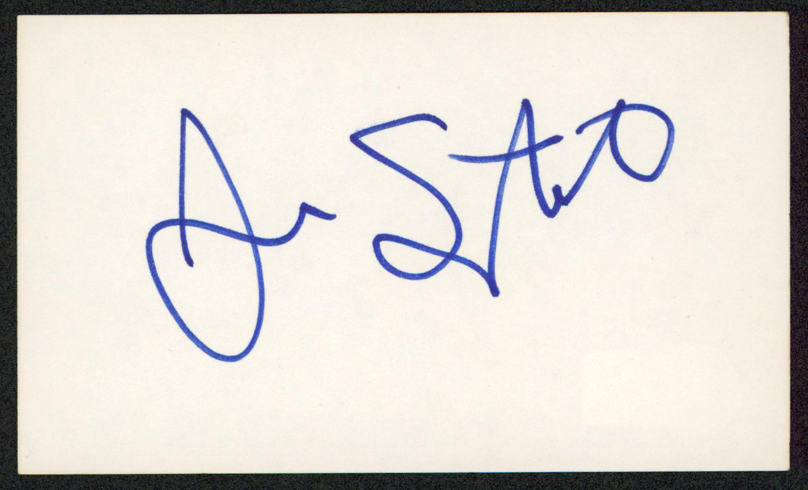 Jon Stewart The Daily Show Authentic Signed 3x5 Index Card BAS #BW70122