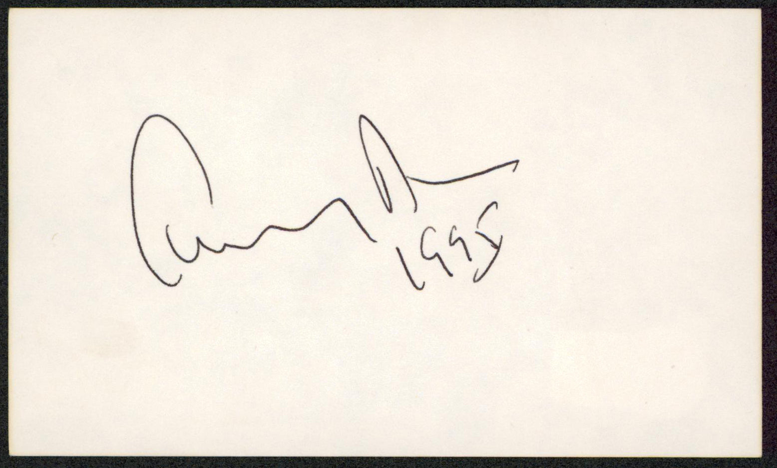 Edward Albee Playwright "1995" Authentic Signed 3x5 Index Card BAS #BW70104