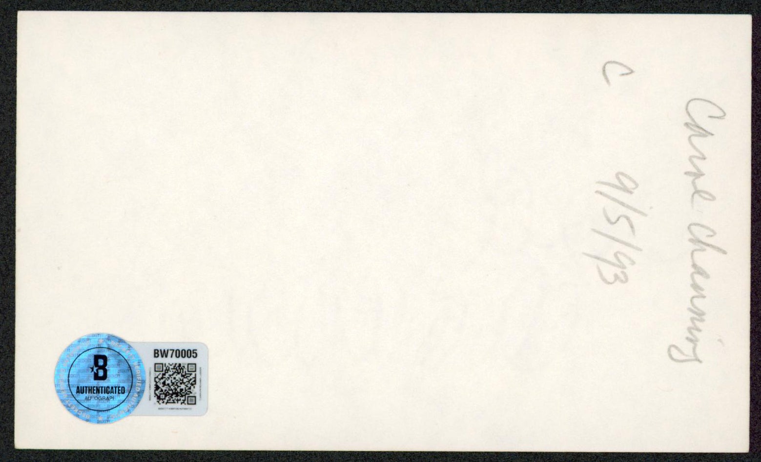 Carol Channing Hello Dolly Authentic Signed 3x5 Index Card BAS #BW70005