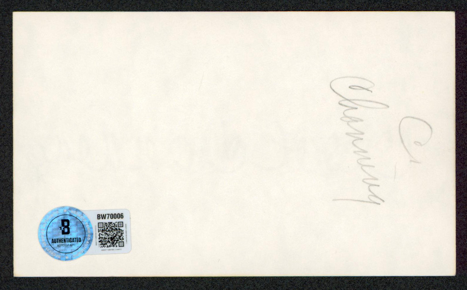 Carol Channing Hello Dolly Authentic Signed 3x5 Index Card BAS #BW70006