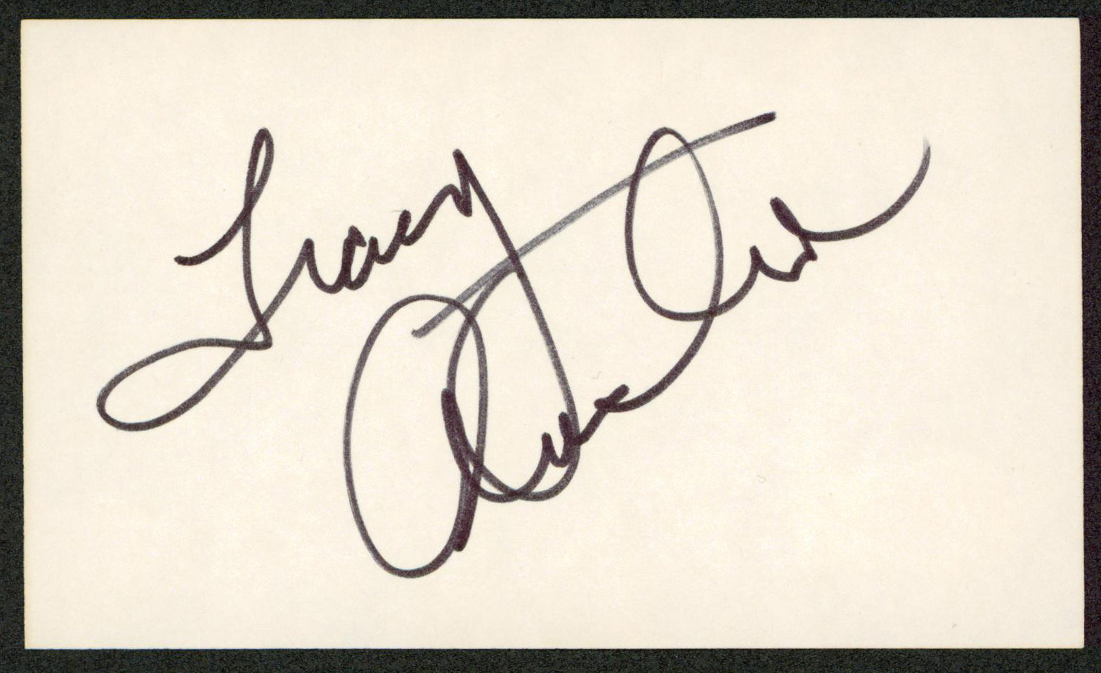 Tracy Austin Tennis Authentic Signed 3x5 Index Card Autographed BAS