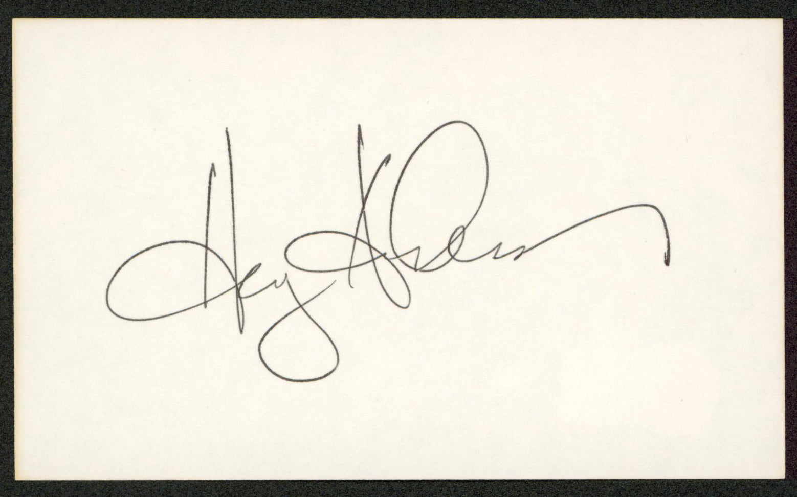 Harry Anderson Night Court Authentic Signed 3x5 Index Card Autographed BAS