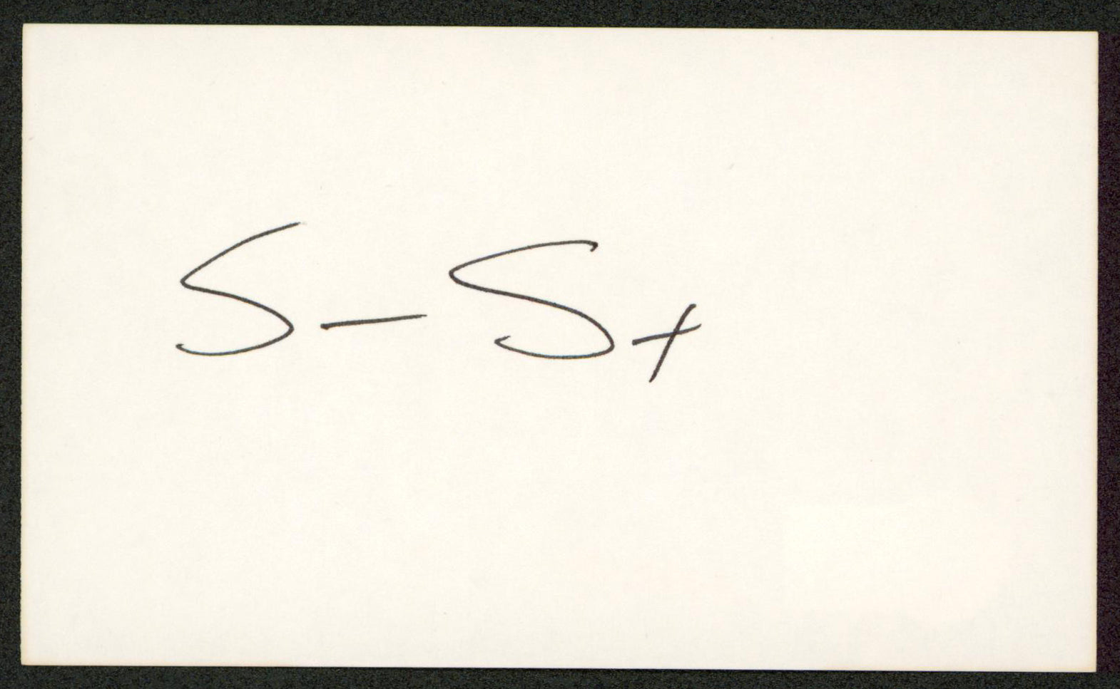 Sean Six Alien Nation Authentic Signed 3x5 Index Card Autographed BAS