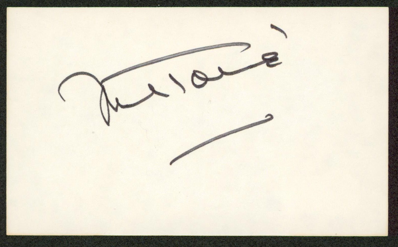 Mel Torme Singer Authentic Signed 3x5 Index Card Autographed BAS #BW70126
