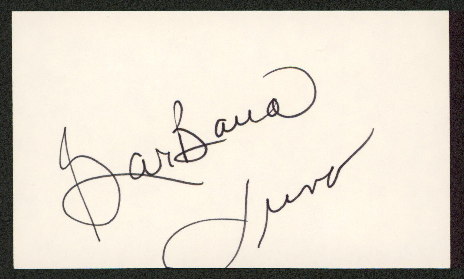 Barbara Luna Five Weeks in a Balloon Authentic Signed 3x5 Index Card BAS