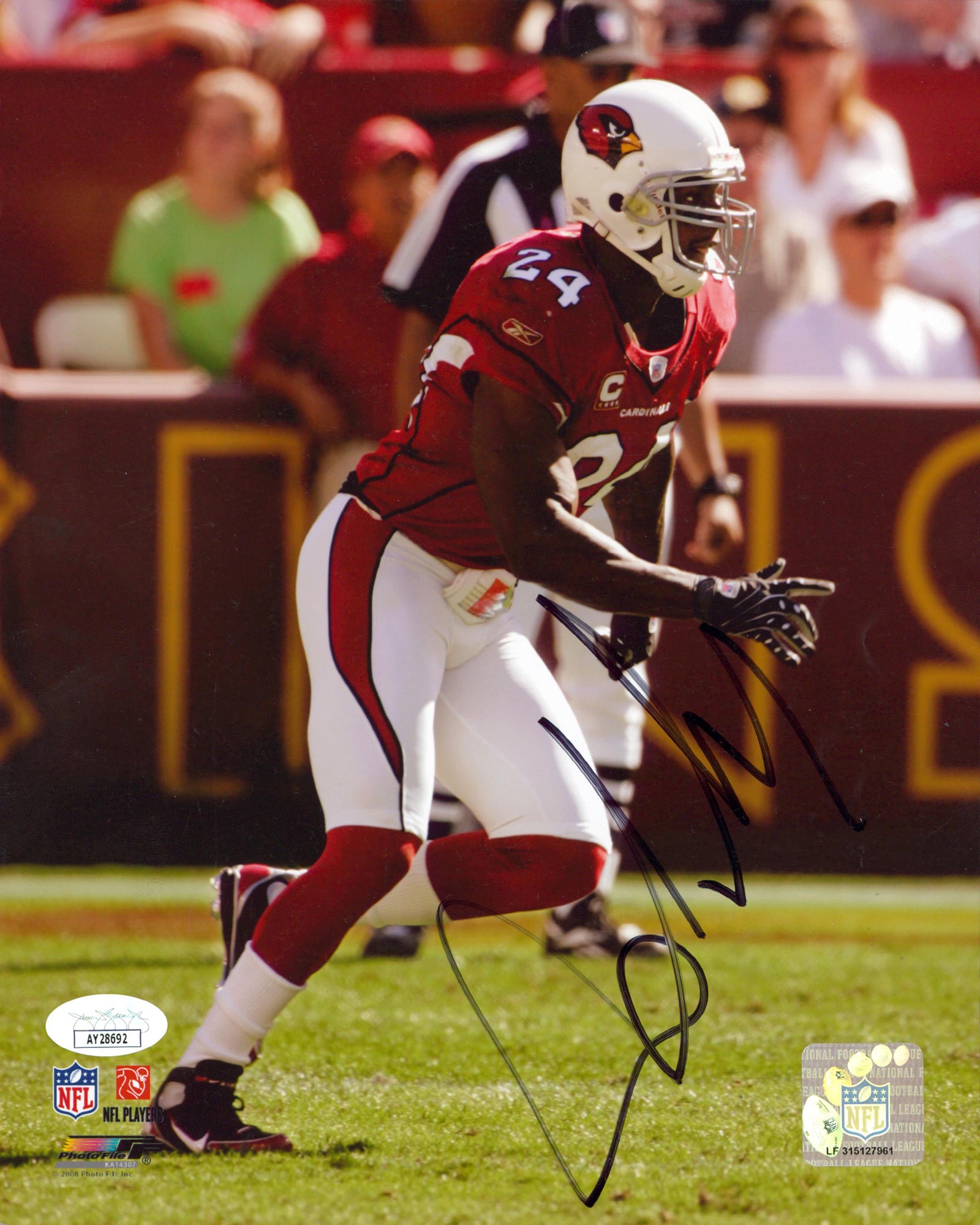 Cardinals Adrian Wilson Authentic Signed 8x10 PhotoFile Photo JSA #AY28692