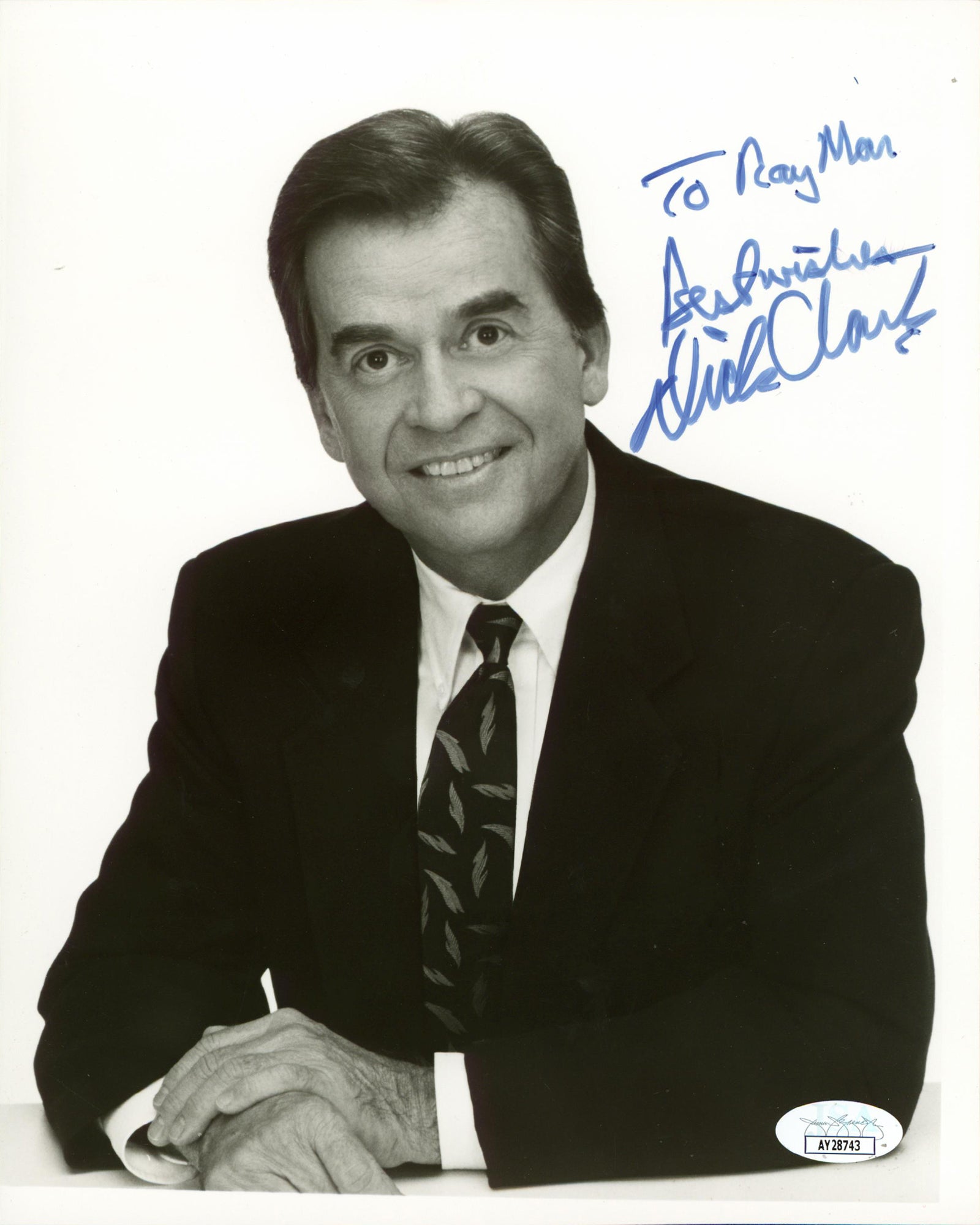 Dick Clark American Bandstand "Best Wishes" Signed 8x10 Photo JSA #AY28743