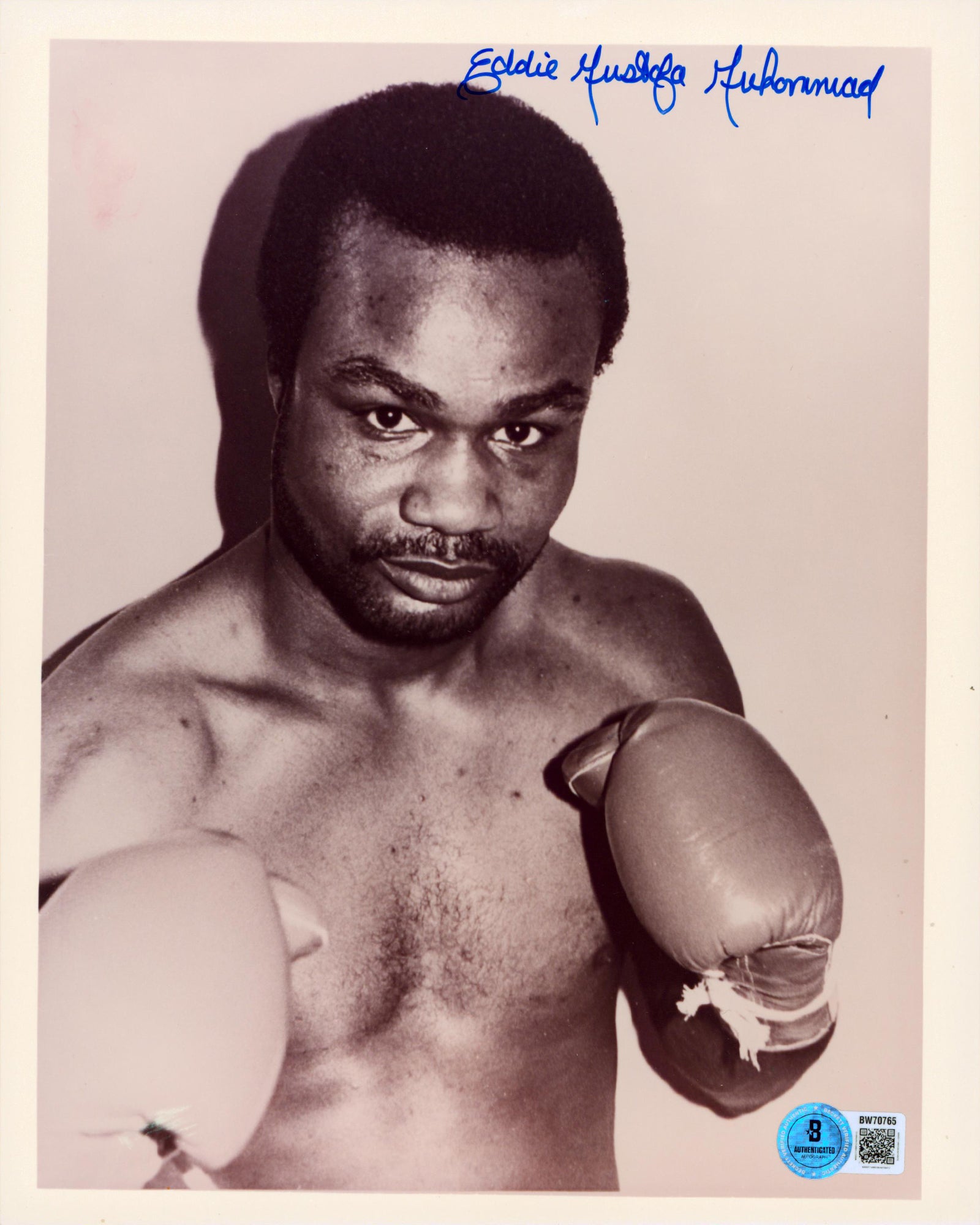 Eddie Mustafa Muhammad Authentic Signed 8x10 Photo Autographed BAS #BW70765