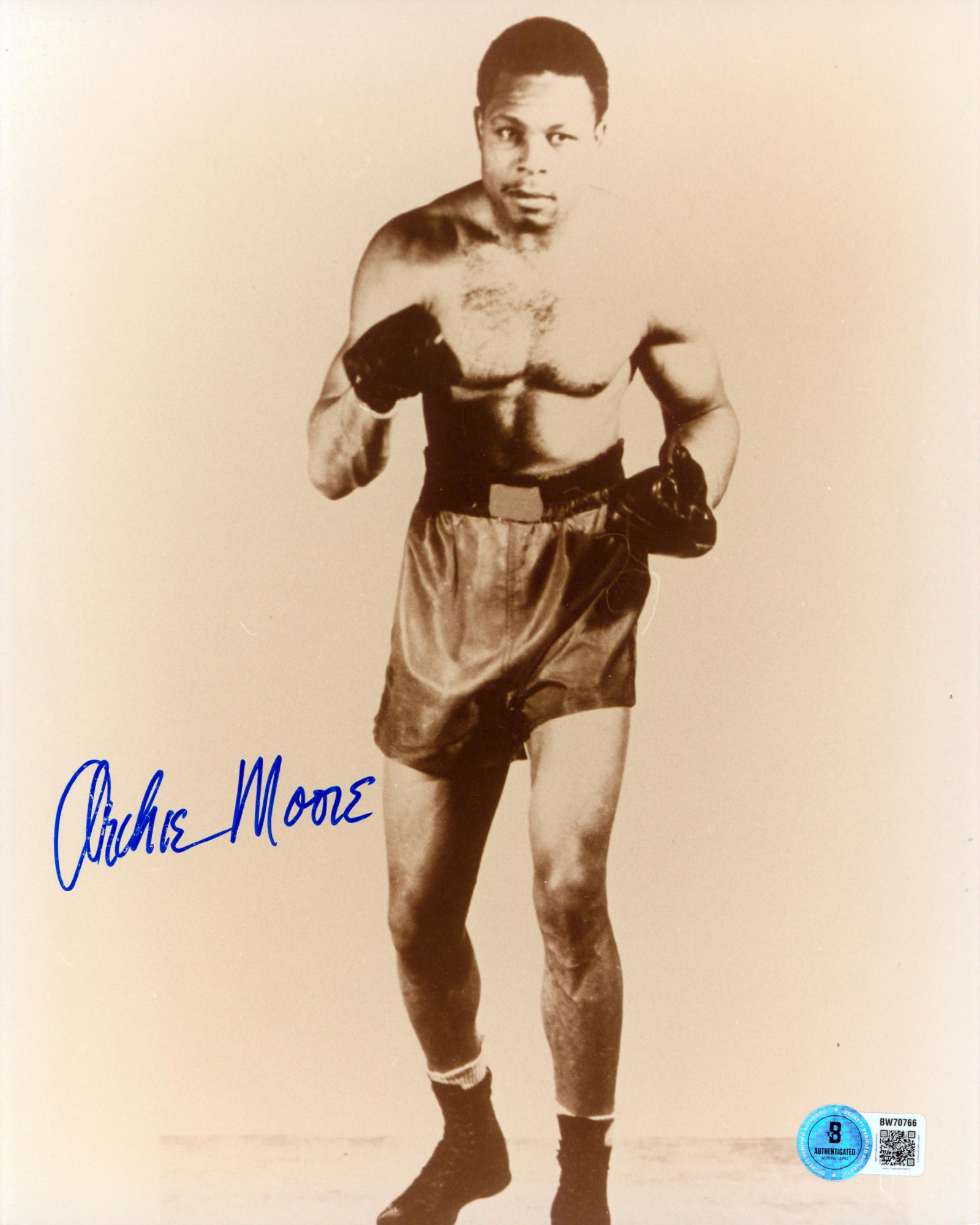 Archie Moore Authentic Signed 8x10 Vertical Photo Autographed BAS #BW70766